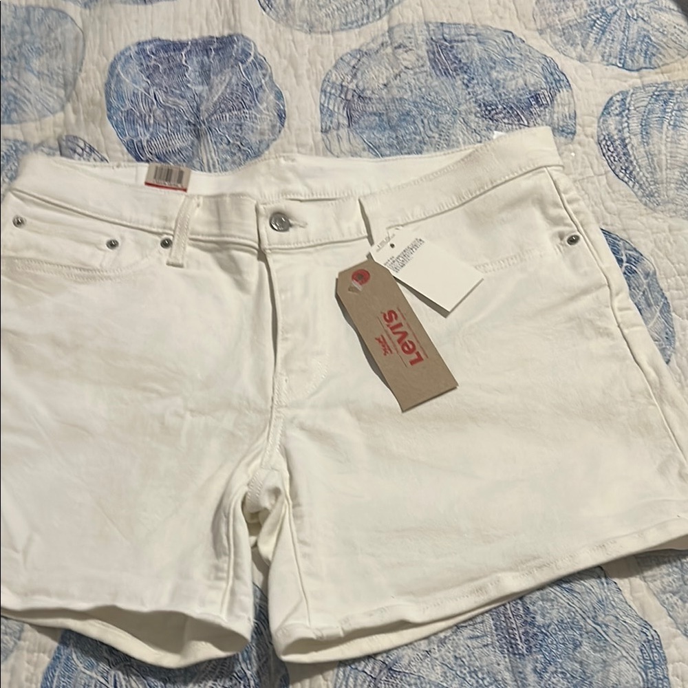 Levi's Women's White Denim Shorts